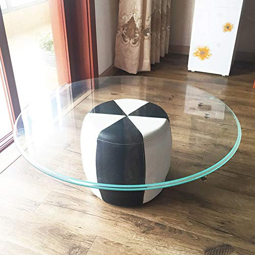 ZH-1 Rund Glas Tischplatte 8 mm Dicke Glasplatte Tisch Platte für Küchentisch Esstisch Schreibtisch Stehtisch, gehärtetem Glas Scheibe, Mehrfachgröße