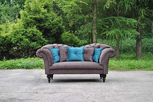 JVmoebel XXL Design Sofa Couch Polster 3 Sitzer Englische Chesterfield Samt Couchen Sofas
