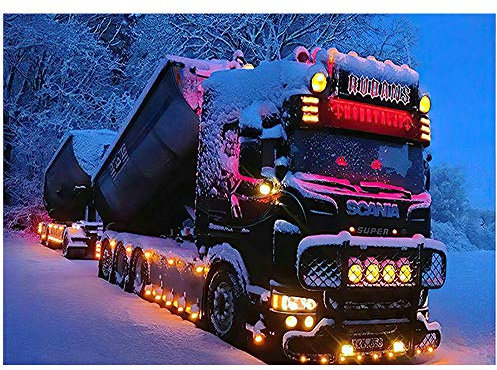 HYLLVC Puzzle für Erwachsene 1000 Teile Scania Truck 1000-teiliges Puzzle für Erwachsene und Kinder Landscape Herausforderndes und lustiges Familienkooperationsspiel （75x50cm）