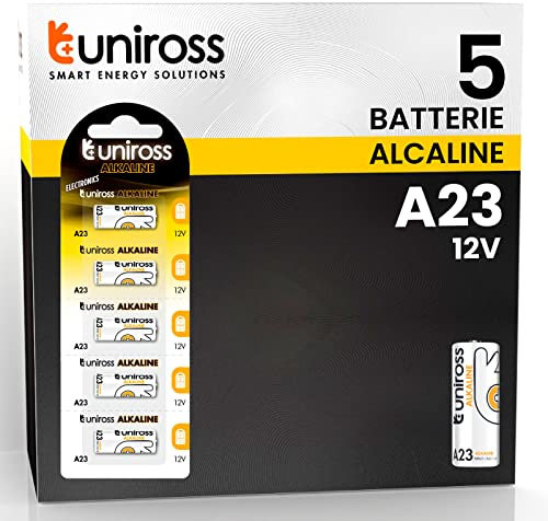 Uniross Batterie MN21 A23 23 A 12 V Piles spécialisées alcalines – Blister de 5 Piles