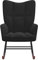 vidaXL Schaukelstuhl Relaxstuhl Schaukelsessel Schwingsessel Ruhesessel Relaxsessel Schwingstuhl Polsterstuhl Polstersessel Sessel Schwarz Samt