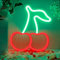 Kirsche Neonlichter Cherry Neon Light Sign LED Neon Lampenschild USB oder Batteriebetriebene Neon Light Sign für Kinderzimmer Schlafzimmer Bar Restaurant Valentinstag Geburtstag Party Geschenk