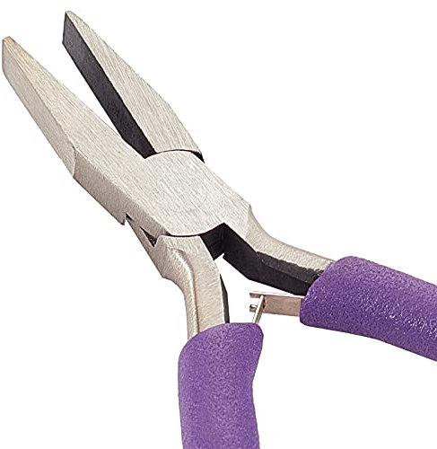 SUNNYCLUE 4.7 Inch Flat Nose Pliers Mini Precision Tools for DIY Jewelry Making Hobby Projects Purple