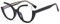 kachawoo Halb randlose Vintage Mode Gläser Rahmen Cat Eye Große rahmenlose blaue Licht Eyewears Elegante Brillen für Frauen 2023 (black with clear)