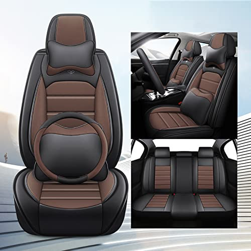 Karstry Sitzbezüge Auto Universal Set Zubehör für VW Volkswagen Golf 6 GTI Golf 7 Golf 7 GTI Golf Tdi Golf Sportsvan Autositzbezüge Leder Wasserd Auto Zubehör