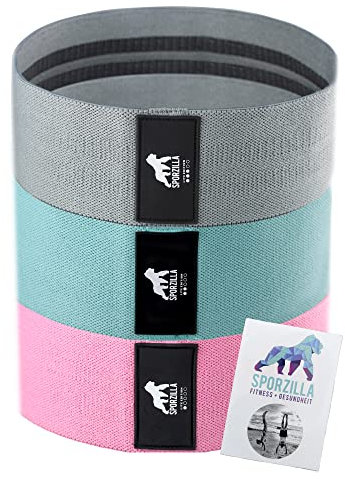 Sporzilla® Booty Band - Widerstandsbänder für einen Straffen Hintern - Fitnessbänder Set für jedes Level: Reha, Fortgeschrittene und Profis - Resistance Bands