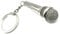 SNS Components Microphone Singer Karaoke Mic Heavy Metal Silver Keyring Keychain Novelty Gift