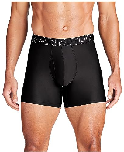 Under Armour Tech Boxerjock, 15,2 Cm, 2er Bóxer, Black Solid-Core-Pack de 3, XL Hombres
