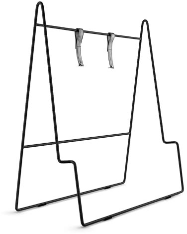 EVA SOLO | Carry TV-Ständer 93,2x84,7x11,5 cm | TV Standfuß für Flachbildfernseher 40–65 Zoll | Fernsehständer Staffelei-Stil | Flexibler Raumteiler | TV-Erhöhung mit Lederriemen | Schwarz