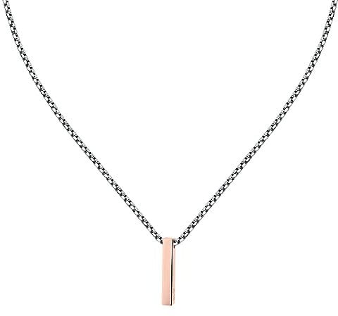 Sector No Limits Collana Uomo in Acciaio, Smalto, IP Oro Rosa, Collezione Basic, Pendente - SZS101