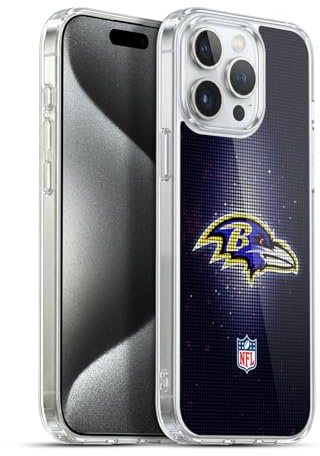Head Case Designs Offizielle NFL LED Baltimore Ravens Artwork Gelhülle [Militärischer Schutzgrad] Kompatibel Mit Apple iPhone 15 Pro Max Und Kompatibel Mit MagSafe
