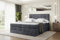 ALTDECOR Boxspringbett mit Matratze und Lattenrost, Topper, Polsterbett mit Bettkasten, Bett mit Stauraum H3- und H4- Matratze, Doppelbett, Springboxbett - Marce King - 200x200 - Dunkelgrau Samt