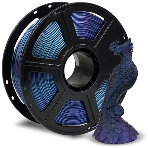 FLASHFORGE Hochgeschwindigkeits-PLA-Filament, 1,75 mm, 500 mm/s, Hochgeschwindigkeitsdruck, schneller 3D-Drucker-Filament, für schnelles Drucken, 1kg (Gebranntes Titanium Nebel Violett Gradient)