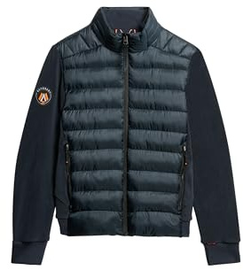 Superdry Herren Storm Fleece Hybrid Bomberjacke Finster Marineblau XXL