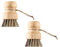 Pack of 2 Dish Brush, Dishwashing Brush, Made of Bamboo Wood, Durable for Cleaning Dishes, Pots, Vegetables, Sink, Ovens