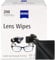 ZEISS - Lingettes Nettoyantes pour Lunettes, Jumelles, Verres Traités, Séchage Rapide, Sans Rayures, Emballées Individuellement, Pack de 200