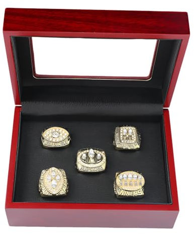 49ers 1981 1984 1988 1989 1994 Championship Ring Set Super Bowl Ring Rugby Souvenir Sammlerstücke Männer Frauen Freunde Fußballfans