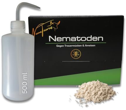 SF- Nematoden zur Bekämpfung von Trauermücken, Thrips und anderen Schädlingen effektiver biologischer Pflanzenschutz mit Fadenwürmern (SF Nematoden + Quetschflasche (Ameisenvertreibung), 25, Mio)