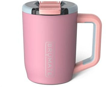 BrüMate Müv – Tasse à café isotherme 100 % étanche de 450 ml avec poignée et couvercle – Tasse à café de voyage en acier inoxydable – Tasse à café à double paroi (éclipse)