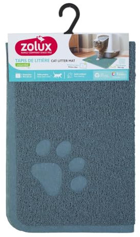 zolux - Tapis d'hygiène 60 x 90 cm bleu pour maison de toilette chat