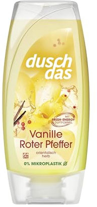Duschdas Duschgel Vanille & Roter Pfeffer Duschbad mit Fresh-Energy-Duftformel sorgt für einen erfrischenden Start in den Tag 225 ml