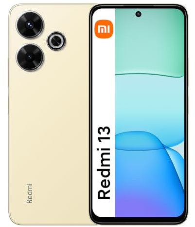 Xiaomi REDMI 13 128GB 8RAM Smartphone 6.79 FHD + pantalla, 90Hz, cámara 108MP, 5030mAh, carga rápida 33W, color oro