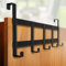 4happy Porte-manteau pour porte - modèle universel - fixation robuste, design compact, noir