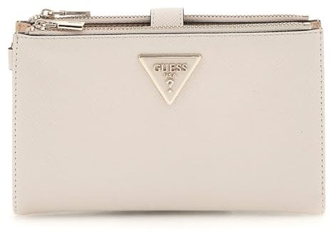 GUESS Laurel SLG Double Zip Organizer Bone