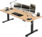 Airfish Höhenverstellbarer Schreibtisch mit USB-Buchse, Elektrisch Schreibtisch mit Kabelwanne, Computertisch, Bürotisch, Stehpult mit Erinnerung an sitzende Tätigkeiten, 200 x 80 cm, Beige