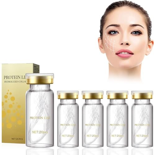 Landrain 100 Stück Collagen Fäden Lifting Set, Aktives Collagen Faden, Resorbierbarer Kollagenfaden für Das Gesicht