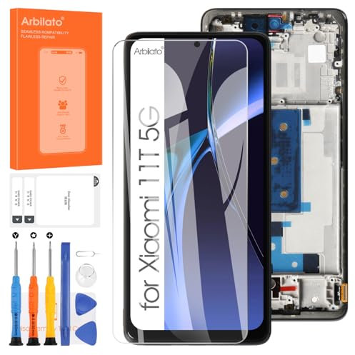 Arbilato LCD pour Xiaomi 11T 5G / 11T Pro 5G Écran Replacement - Écran LCD pour Xiaomi 11T Pro 2107113SG Display Numériseur pour Xiaomi 11T LCD Écran Tactile Assemblée avec Cadre 21081111RG 2107113SI