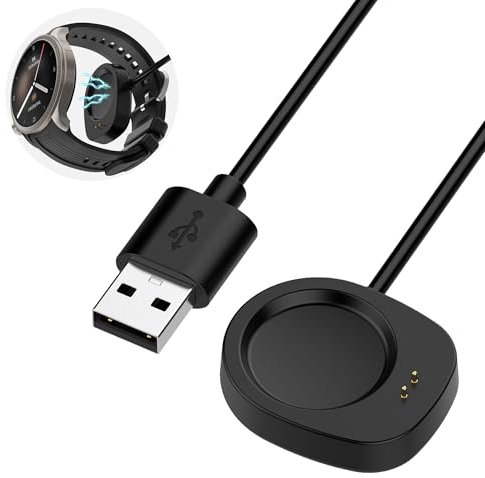 Ermorgen Ladekabel kompatibel mit Amazfit T-Rex 3/Balance/Balance 2, Magnetisch Kabel,Smartwatch Ladegerät 1m,3.3ft - Schwarz