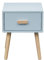Rebecca Mobili Nachttisch für Kinderzimmer, Nachttisch mit 1 Schublade, Hellblau Braun, MDF Kiefer, für Montessori-Zimmer, Skandinavischer Stil - Maße HxBxT: 44 x 35 x 35 cm - Art. RE7142