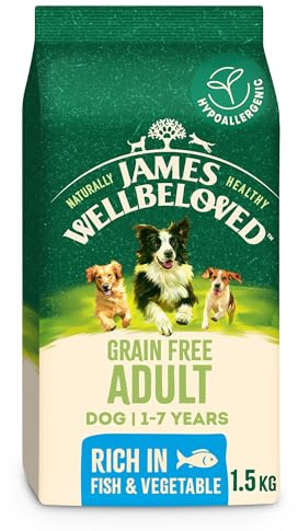 James Wellbeloved Dog Adult Hypoallergenic Dry Food Grain Free Fish and Rice 1.5 kg