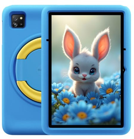 Blackview Tab 60 Pro Kids, Tablet per Bambini Android 15, 12GB+128GB (Espandibile 2TB), 10 IPS HD+, Dual SIM 4G +WIFI 5, Batteria 7700mAh, 5MP+8MP, Controllo Parentale, Altoparlanti Dual BOX, Blu