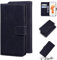 ShuiSu Vegan Leather Wallet Case for Apple iPhone 6 6S, Protective Flip Cover with Comfortable Material Dual Magnetic Closure Kickstand Function Card Pockets (TG1) -Black