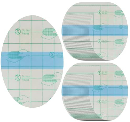 Fanxaolnes 60 Pcs Patches Étanches pour Oreilles, Patches pour Douche et Baignade, Autocollants de Protection pour Oreilles, Adulte et Enfant, Patches Transparent avec Film PU, Taille 5,5 x 8 cm