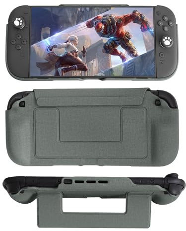 Switch 2 Cover Protective Case, Detachable Magnetic Shell, 360 ° All-Around Protection, with a Protective Shell with Built-in Ergonomic Grip, Suitable for Nintendo Switch 2 Model 2025 (Grey)