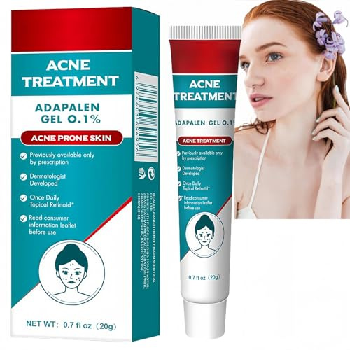 20g Acne Treatment Cream,Fast Acting Spot Treatment for Face,Dark Spot Remover for Face,Pimple Cream & Blemish Control,Acne Balm for Skin,Reduces Bl/ackheads & Supports Clear Skin,Gentle,Effective