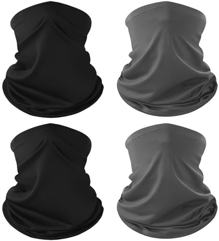 JcvPot Schlauchschal Herren, 4 Stück Multifunktionstuch, Halstuch Herren, Winddicht Und Atmungsaktiv, Für Motorradfahren, Laufen, Radfahren, Outdoor-Aktivitäten, Größe 24x45x24 Cm