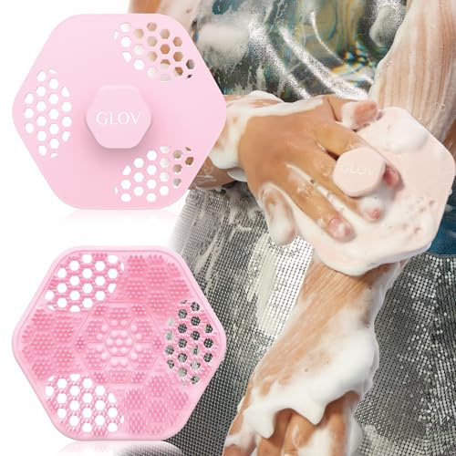 Glov Schaum Reinigung Massage Pad-2-in-1 Silikon Körperpflege für Strahlende Haut Sanft Exfolierend Hygienisch Einfach zu Reinigen Tägliche Anwendung Wellness Dusche