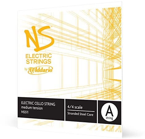 D'Addario NS511 Elektrik-Cello Einzelsaite 'A' mehrfach verdrillter Stahlkern Medium