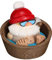 Räuchermännchen Kugelräucherfigur Nikolaus Karl im Pool - 10cm