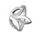XEN Ring Blüte mit 3 Brillanten 0,015 ct. poliert 56 (17.8)