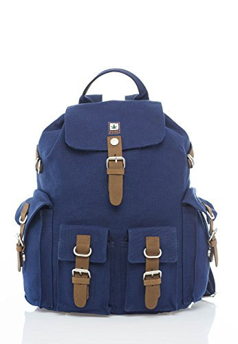 Rucksack HF Serie aus Hanf - Organic Cotton blau Vintage Look Pure