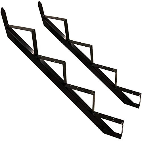 Treppenrahmen 2-10 Stufen-Wahl Stahl-Treppe Schwarz Treppenholm/Wählen Sie die Stufen-Anzahl (4 stufig)