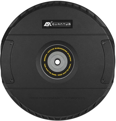 ESX Q800A - 20 cm (8') AKTIV-Reserverad Subwoofer mit Kabel-Fernbedienung