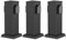 ledscom.de 3 pièces Colonne de Prises de Courant de Jardin Polly pour l'extérieur, IP44, 2X, Acier Inoxydable, Noir, carré, 27 cm