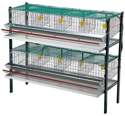 Suinga Vogelkäfig für Quail, 8 erweiterbare Abteilungen, grau, Metall, Mehrere Ebenen