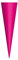 ROTH Schultüten-Rohling klein zum Basteln pink - 50 cm rund - ohne Verschluss